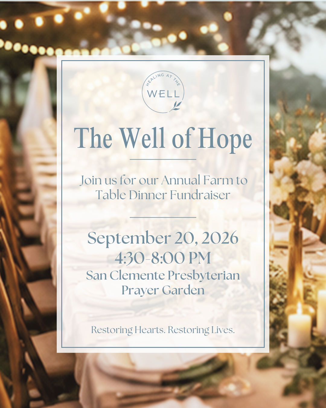Annual Farm to Table Dinner Fundraiser cover